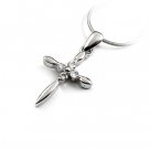 24673-Sterling silver with rhinestoe pendant