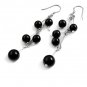 24680-sterling silver with agate earring