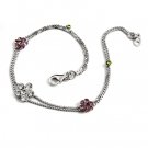 24708-sterling silver platium plated with rhinestoe bracelet