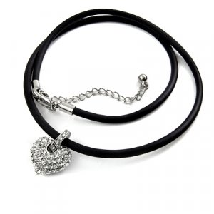 25197-alloy with stone necklace