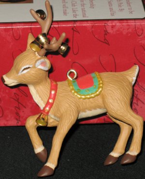 Ringing Reindeer ornament