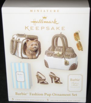 Fashion Pup Barbie Ornament Set