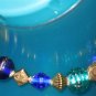 Blue seashell heart mermaid treasure--a memory wire bracelet