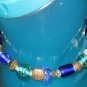 Blue seashell heart mermaid treasure--a memory wire bracelet