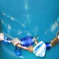 Blue seashell heart mermaid treasure--a memory wire bracelet