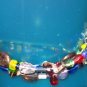 New age blue dolphin treasures--a memory wire bracelet