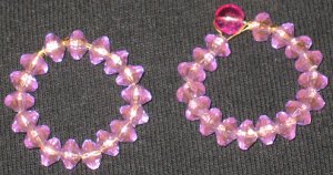 Purple beaded gem like ring w/free PUSH bracelet