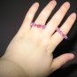 Purple beaded gem like ring w/free PUSH bracelet