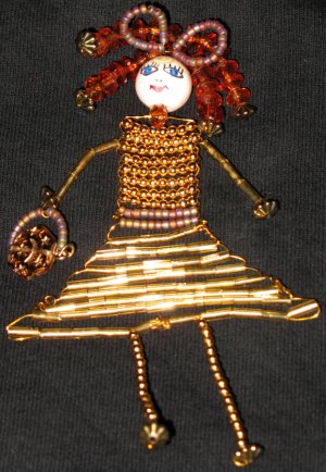 Little Miss Celestial Jane beaded woman necklace