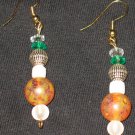 Frosted Disco Dangle Earrings