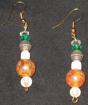 Frosted Disco Dangle Earrings