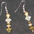 Silver and Gold Diamond Tower Dangle Earrings