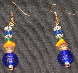 Colorful Pinecone Dangle Earrings