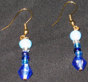 Blue Wish Genie dangle earrings