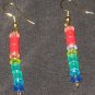 Rainbow Stick Sparkly dangle earrings