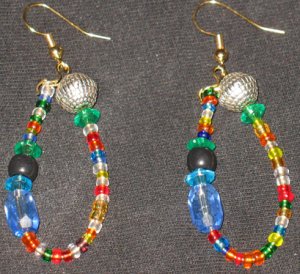 Disco Midnight Passion dangling hoop earrings