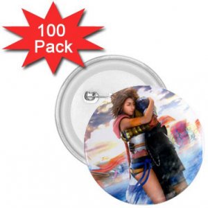 Yuna and Tidus hug--ffx/ff10-1.75 inch 100 Buttons
