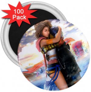 Yuna and Tidus hug--ffx/ff10--100-3 inch magnets