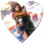 Yuna and Tidus hug--ffx/ff10-Heart shaped magnet