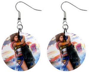 Yuna and Tidus hug--ffx/ff10--1 inch Button Earrings