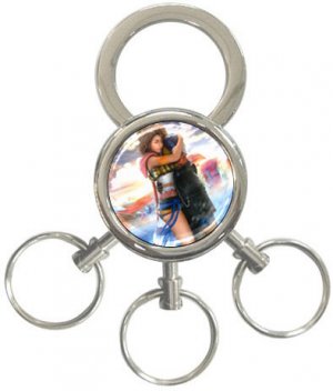 Yuna and Tidus--ffx/ff10--3-Ring Key Chain