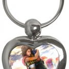 Yuna and Tidus--ffx/ff10--heart shaped key chain