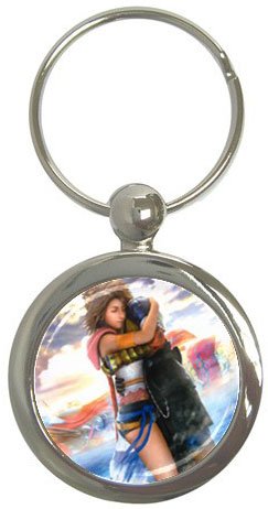 Yuna and Tidus--ffx/ff10--round key chain