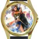 Yuna and Tidus--ffx/ff10--Round Gold Metal Watch