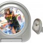 Yuna--Tidus--ffx/ff10- silver Travel Alarm Clock