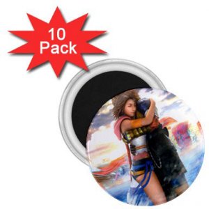 Yuna and Tidus hug--ffx/ff10-1.75 inch 10 Magnets