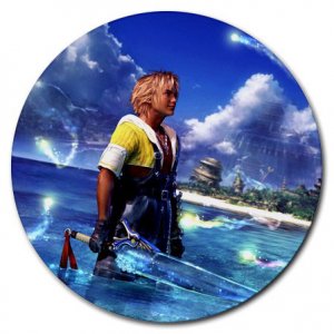Warrior Tidus ffx/ff10--Round Mousepad