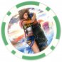 Yuna and Tidus--ffx/ff10--green Poker Chip Card Guard