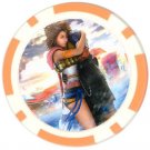 Yuna and Tidus--ffx/ff10--orange Poker Chip Card Guard