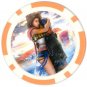 Yuna and Tidus--ffx/ff10--orange Poker Chip Card Guard