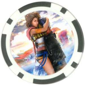 Yuna-Tidus--ffx/ff10--10 black Poker Chip Card Guards