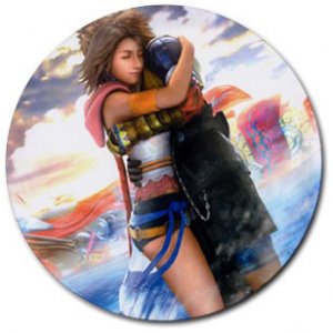 Yuna-Tidus--ffx/ff10--4 round rubber coasters