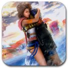 Yuna and Tidus--ffx/ff10--4 rubber square coasters