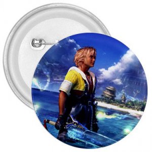 Warrior Tidus ffx/ff10--2.25 in. Button