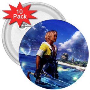 Warrior Tidus ffx/ff10--10-3 inch buttons