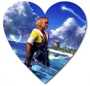 Warrior Tidus ffx/ff10--heart shaped magnet