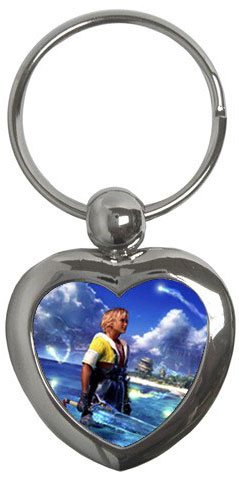 Warrior Tidus ffx/ff10--heart shaped keychain