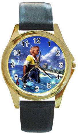 Warrior Tidus ffx/ff10--Round Gold Metal Watch