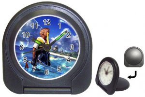 Warrior Tidus--ffx/ff10- black Travel Alarm Clock