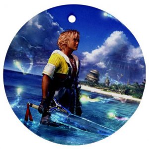 Warrior Tidus ffx/ff10--round shaped ornament