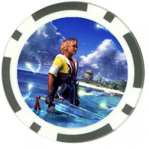 Warrior Tidus--ffx/ff10--10 black Poker Chip Card Guards