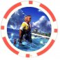 Warrior Tidus--ffx/ff10--10 red Poker Chip Card Guard