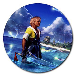 Warrior Tidus--ffx/ff10--4 round rubber coasters