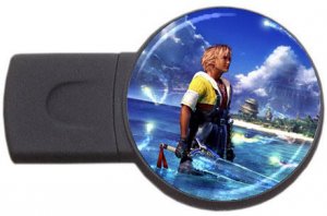 Warrior Tidus--ffx/ff10-round USB Flash Drive 2 GB