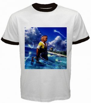 Warrior Tidus ffx/ff10--size medium ringer t shirt