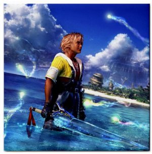 Warrior Tidus ffx/ff10--Tile Coaster